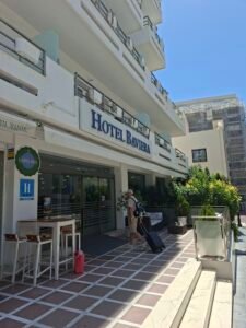 Hotel Baviera in central Marbella during our stay in June 2026.