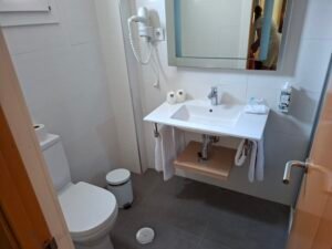 Private bathroom at Hotel Baviera Marbella