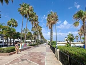 Playa de la Bajadilla beach near Marbella city centre