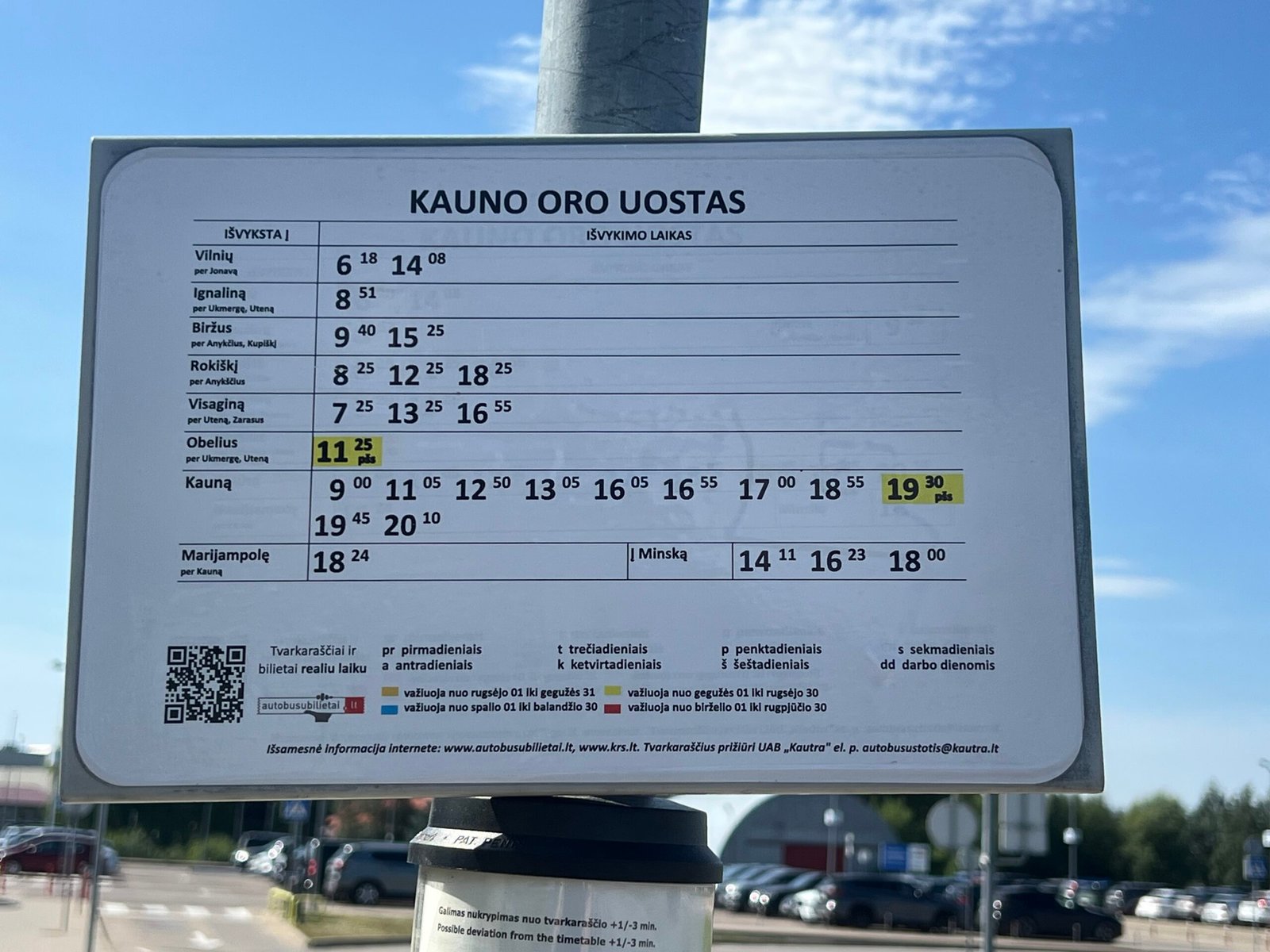 Kaunas Airport 2 – passenger facilities and transport information