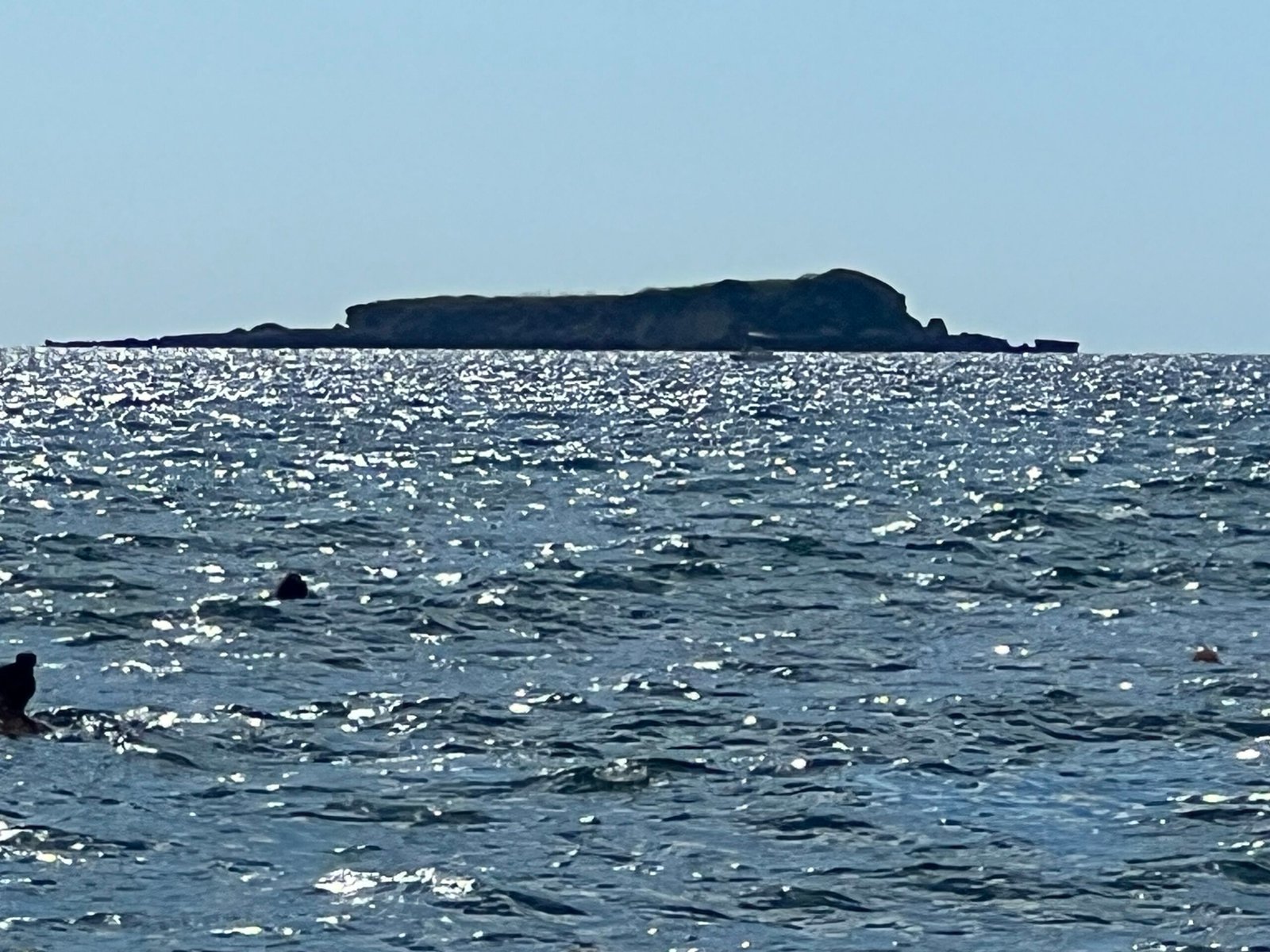 Lagoudia island seen across the sea from Issos