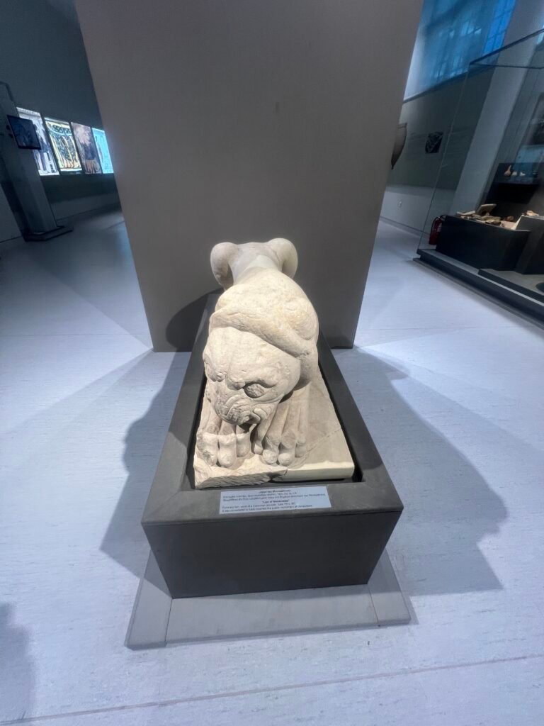 The stone lion associated with the funerary monument of Menekrates.